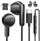 USB C Headphones for iPhone 15/15 Pro/ 16 Pro Max Galaxy S24 Ultra Type C Wired Earbuds with Microphone Noise Isolation Stereo in Ear USB C Earphones Wired for Samsung S22 Ultra S23 Android