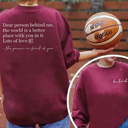 Be Kind Graphic Sweatshirt for Women - Inspirational Design