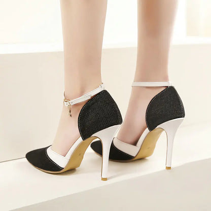 Women's Denim Open-Toe High Heel Sandals (Plus Size)
