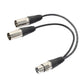 3Pin XLR Female Jack To Dual 2 Male Plug Y Splitter Cable Adapter Microphone USA