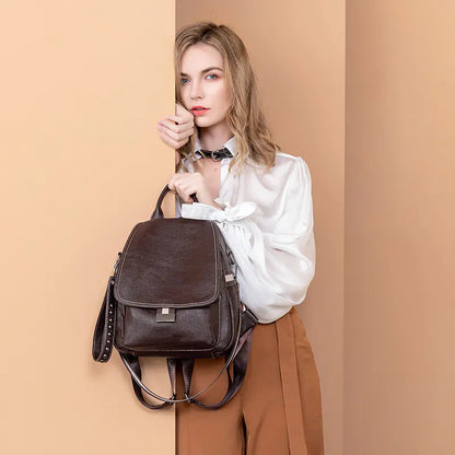 Fashion Retro Women’s Large Capacity Anti-theft Backpack