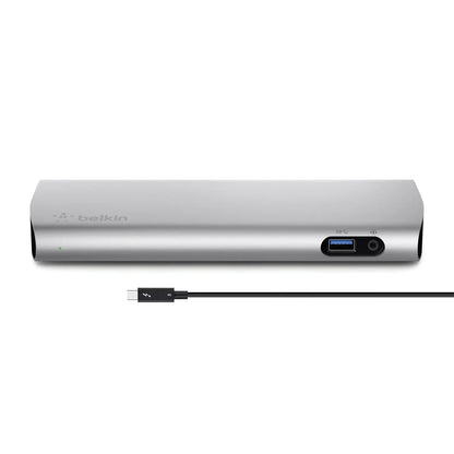 Belkin Thunderbolt 3 Dock w/ 2.6ft Thunderbolt 3 Cable (Thunderbolt Dock for MacBook Pro models from 2016 or later includes the 2018 version) Dual 4K @60Hz 40Gbps Data Transfer Speeds)