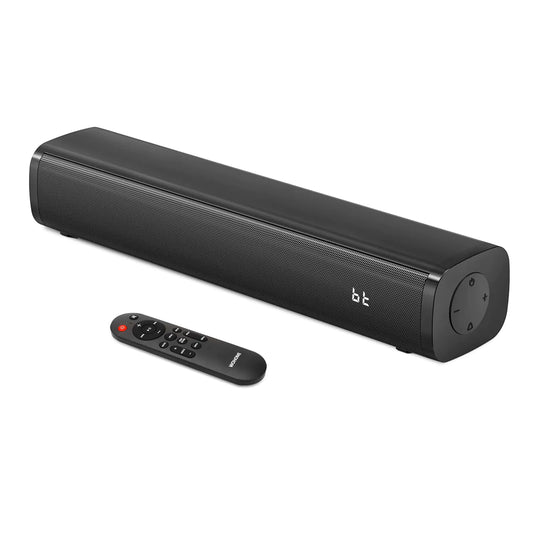 Wohome 2.1 Small Sound Bars for TV Built-in Subwoofer with 6 Levels Voice Enhancement 16 Inches Bluetooth 5.3 Soundbar Speakers with Optical/AUX/USB Connection