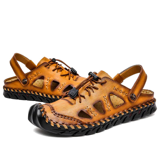Men's Genuine Leather Casual Beach Sandals