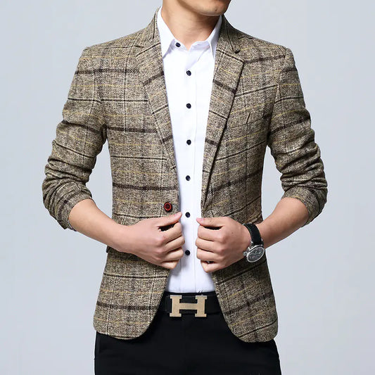 Men's Slim Fit Casual Blazer for Youth Fashion Wear