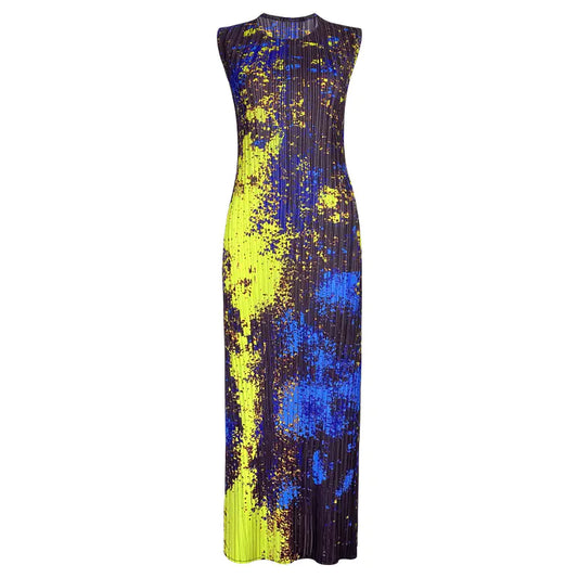 2024 Summer Slim Fit Starry Print Sleeveless Dress