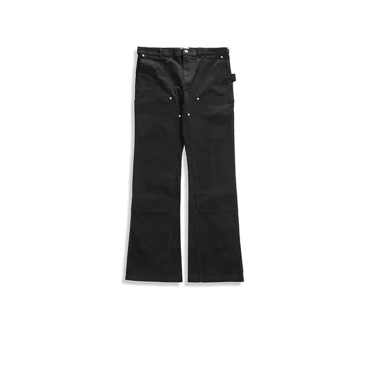 High Street Straight Trousers with Back Pocket Zipper