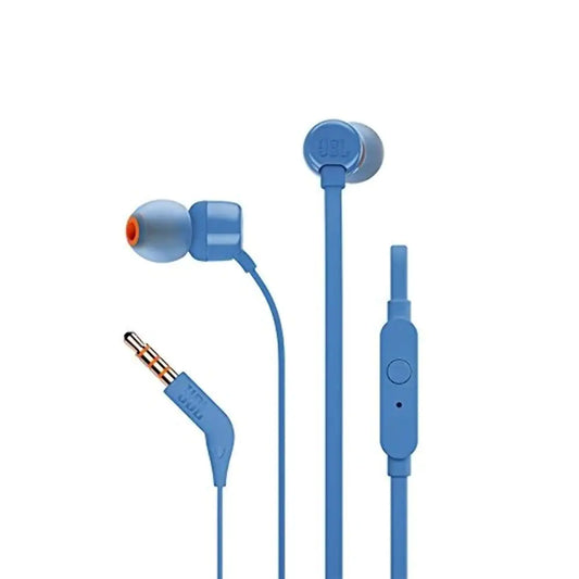 JBL T110 Pure Bass In-Ear Headphones - Blue