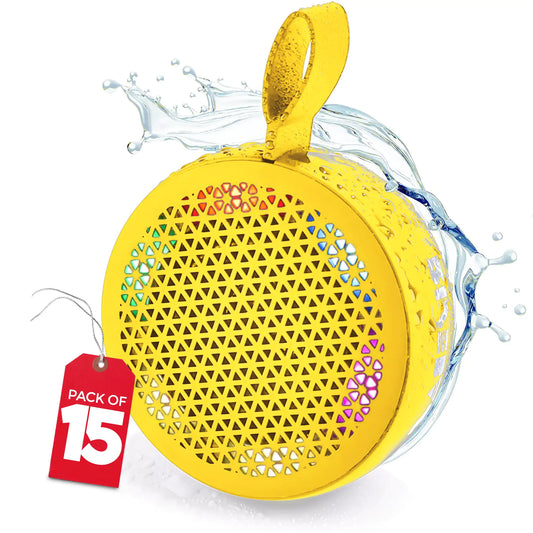 RISEBASS Water Resistant Bluetooth Shower Speaker, Handsfree Portable Speakerphone Control Buttons with LED Light, True Wireless Stereo for Bathroom, Kitchen, Hiking, Kayak, Beach, Gifts