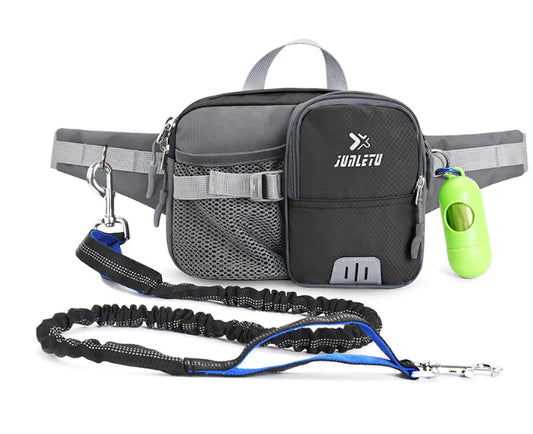 Retractable Hands-Free Dog Leash with Waist Bag Set