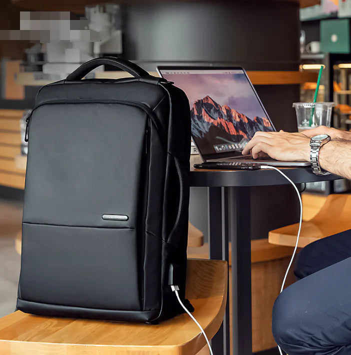 Large Capacity Anti-Theft Men's USB Charging Backpack