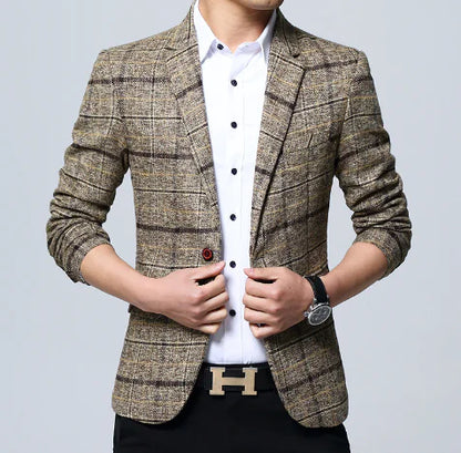 Men's Slim Fit Casual Blazer for Youth Fashion Wear