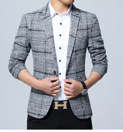 Men's Slim Fit Casual Blazer for Youth Fashion Wear