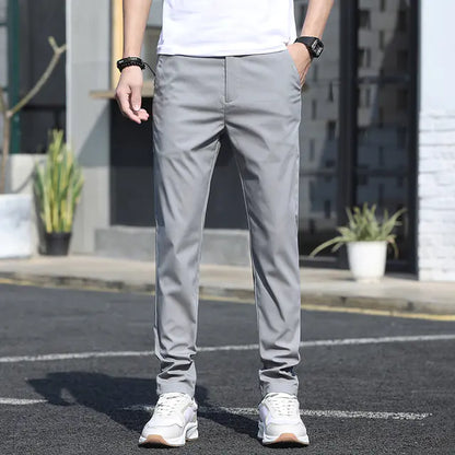 Men's Summer Slim Fit Casual Suit Pants