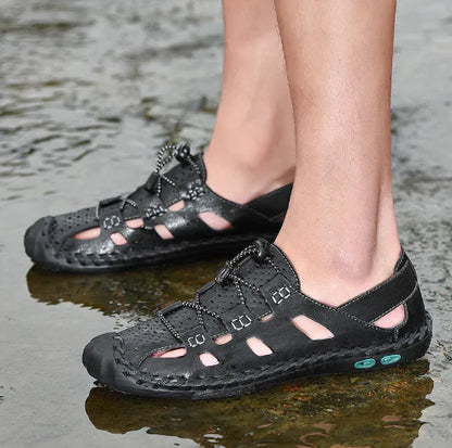 Men's Genuine Leather Casual Beach Sandals