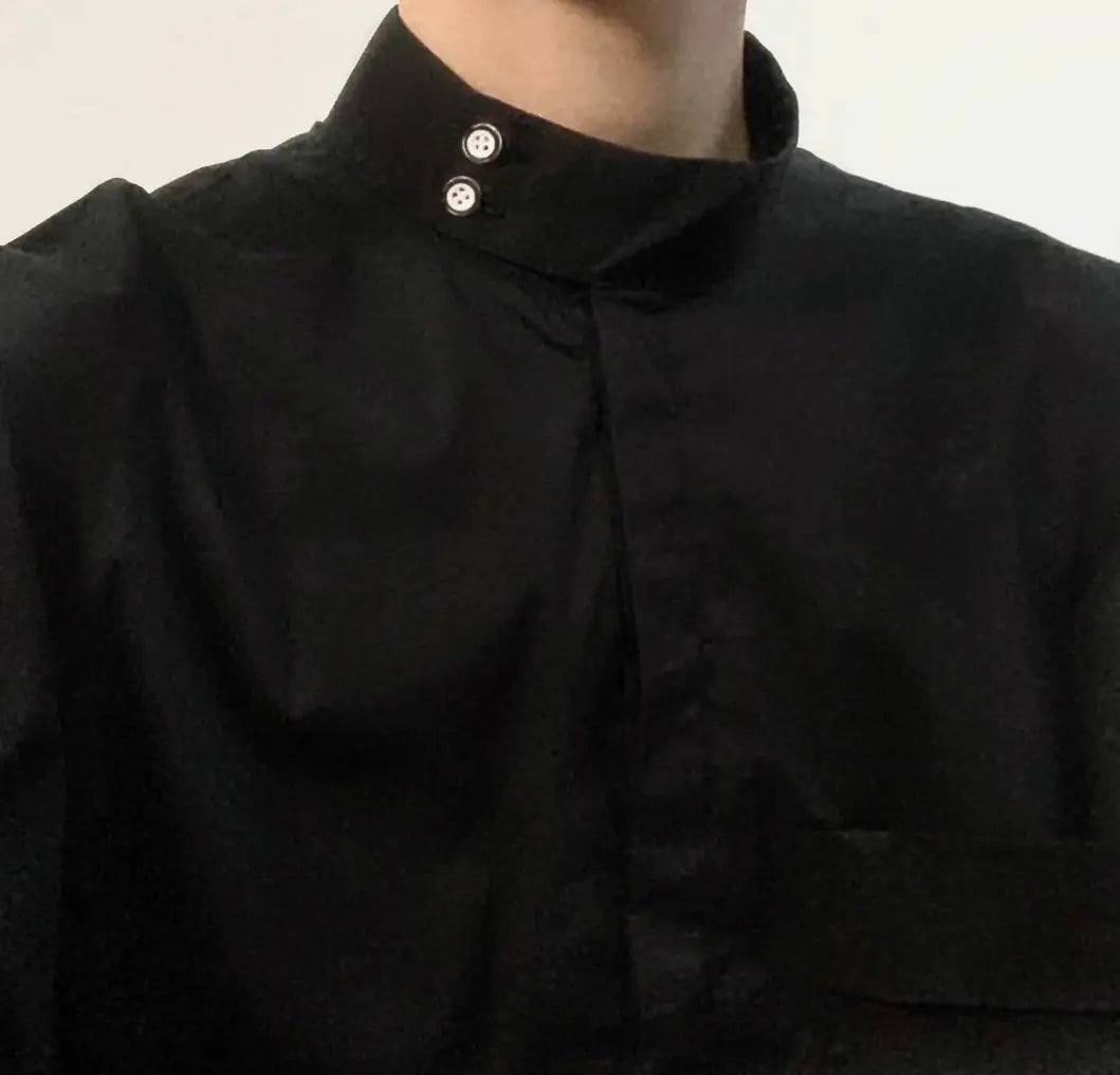 Elegant Korean Spring Basic Shirt Jacket for Men