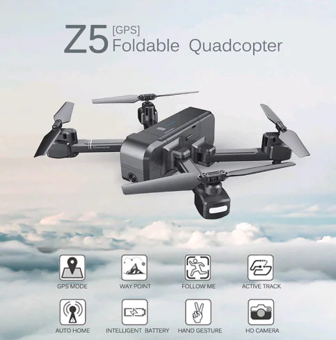 Foldable Quadcopter with GPS and WiFi Camera