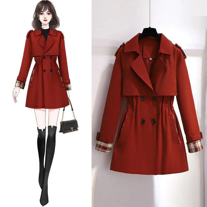 Korean Style Loose Cotton Short Trench Coat