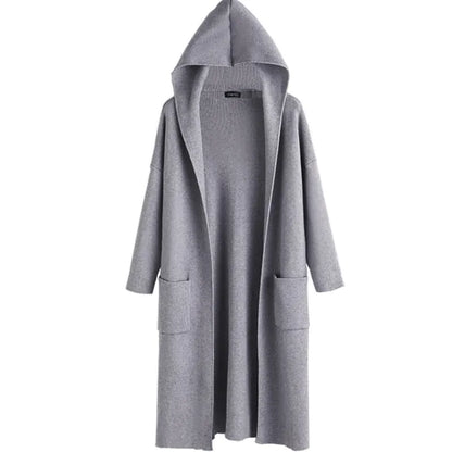 Long Cardigan Sweater for Women with Hood