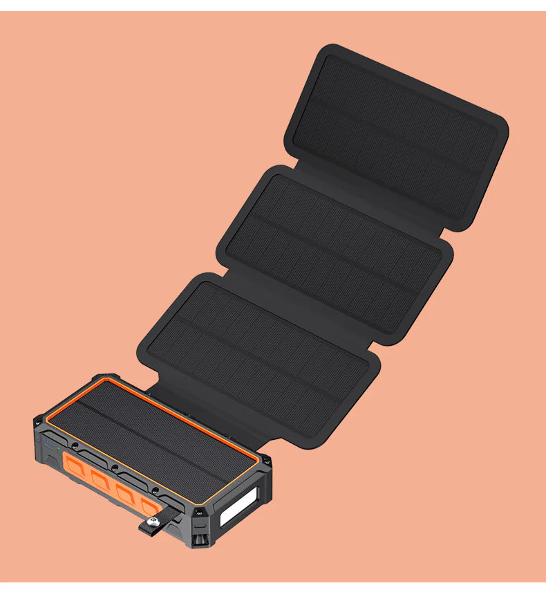 Portable Solar Hand-Crank Wireless Power Bank