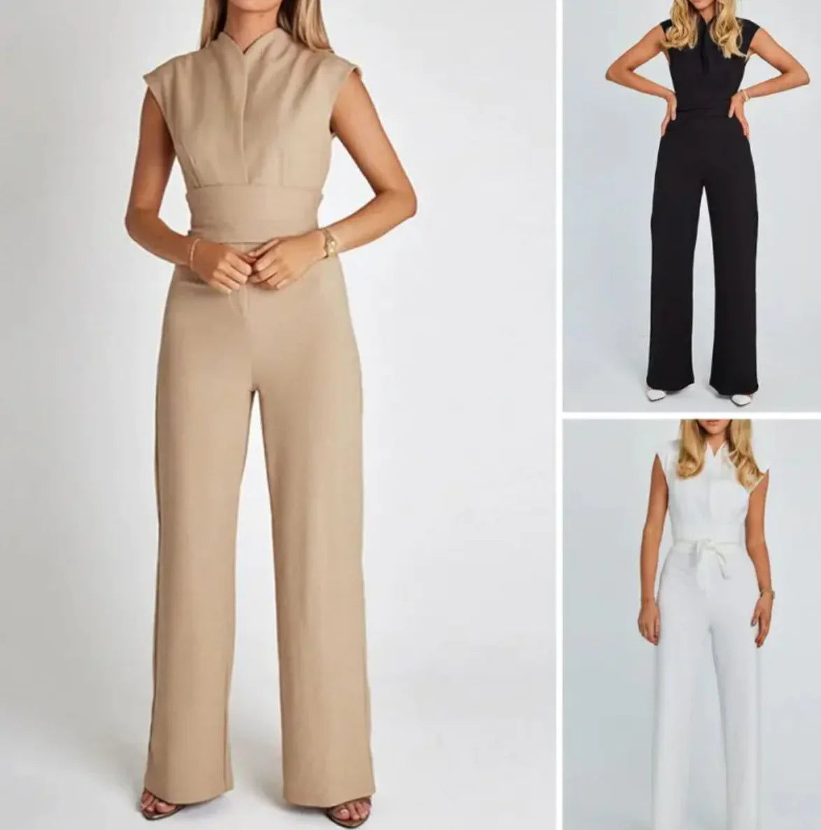Women's Solid Wide Leg Jumpsuit