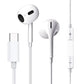 USB C Earbuds Wired in-Ear Earphones Type C Headphones with Microphone Noise Canceling Stereo Headphones Compatible with iPhone 15 Pro Max/Samsung S23 /Android/iPad Pro & Most USB C Devices