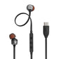JBL Tune 310C - Wired Hi-Res in-Ear Headphones Tangle-Free Flat Cable 3-Button Remote with Microphone (Black)