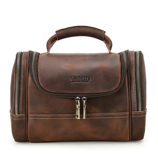 Vintage Cowhide Multi-Training Portable Pouch Bag