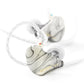 BASN MMCX Triple Driver in-Ear Monitors with Rich Bass HiFi Stereo IEM Earphones with Upgraded Detachable Cables for Audiophiles Musicians (Porcelain White)